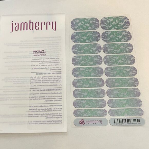 Jamberry Ocean Ombré The Little Mermaid Full Sheet Nail Wraps 61K6 - Picture 4 of 9
